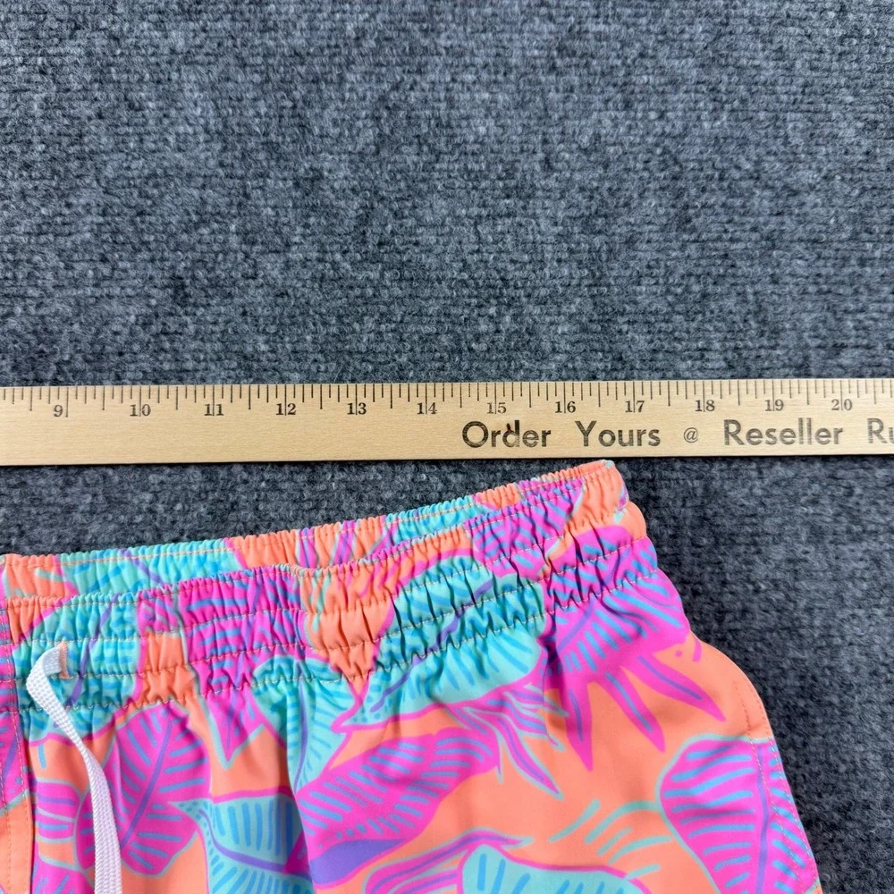 Chubbies Swim Trunks Mens XXL Orange Tropical Leaf 5.5 Inseam Board Summer